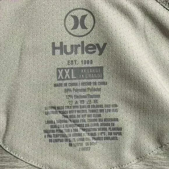 Hurley Polo Mens XX-Large Gray Short Sleeve Performance Stretch Wicking Golf NWT - Picture 6 of 6
